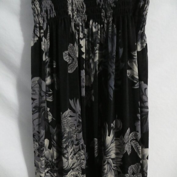 CANDY COUTURE | medium | Black and Grey Spaghetti Strap High Low Dress - Picture 7 of 16